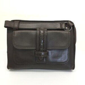 BOTTEGA VENETA Handbag Pouch Leather Black at